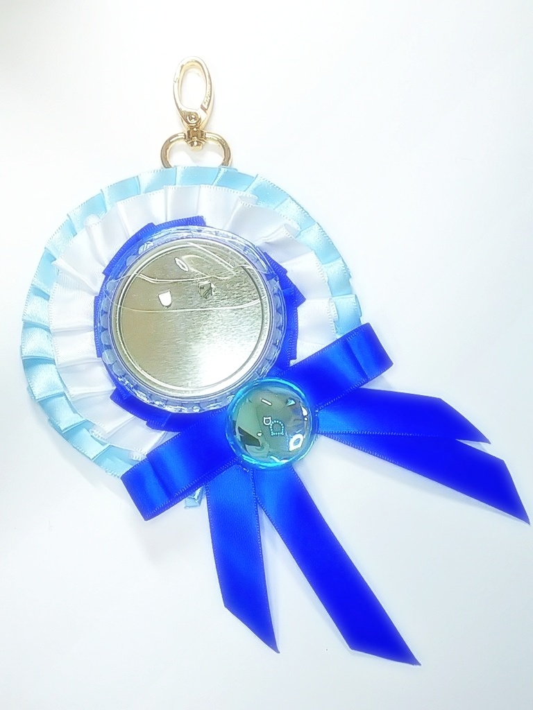 ロゼット ・青×水色×白