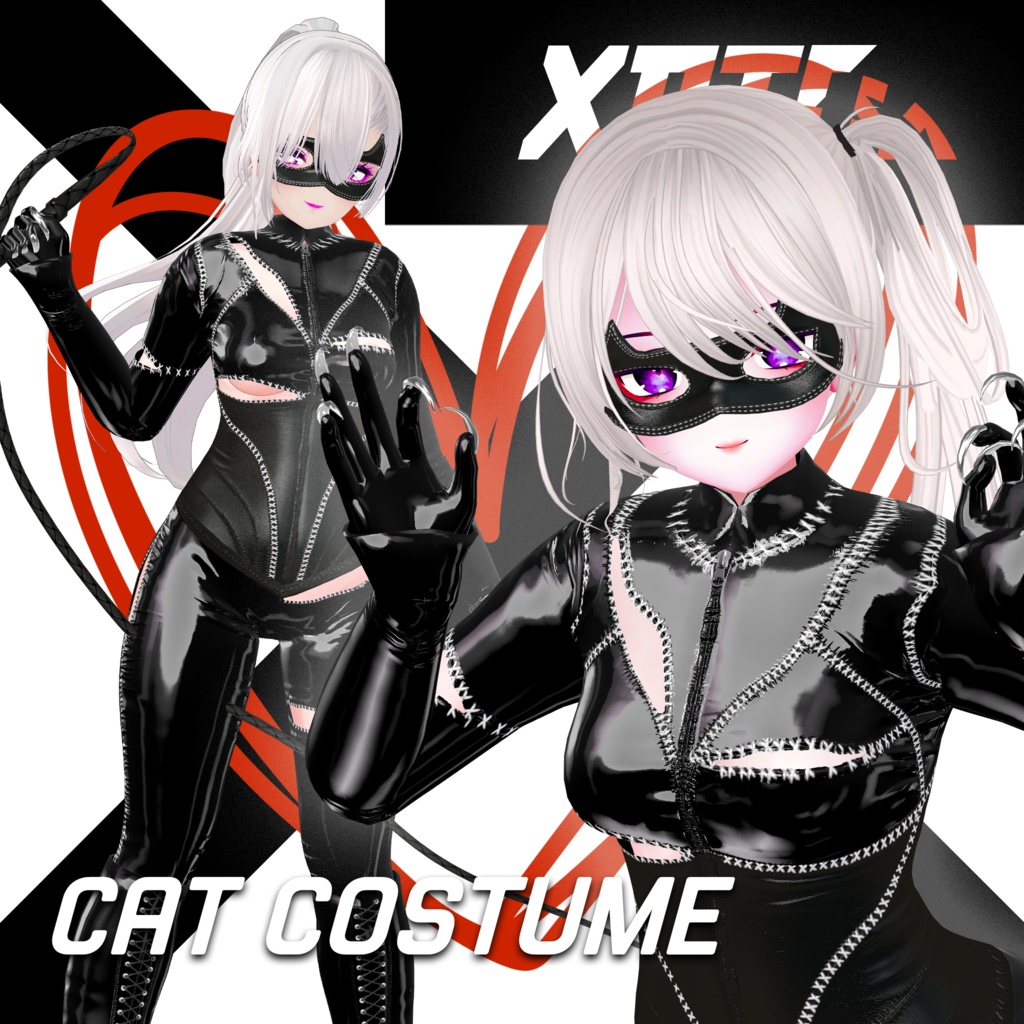 [4アバター対応] ねこ cat costume skin for jumpersuit [material]