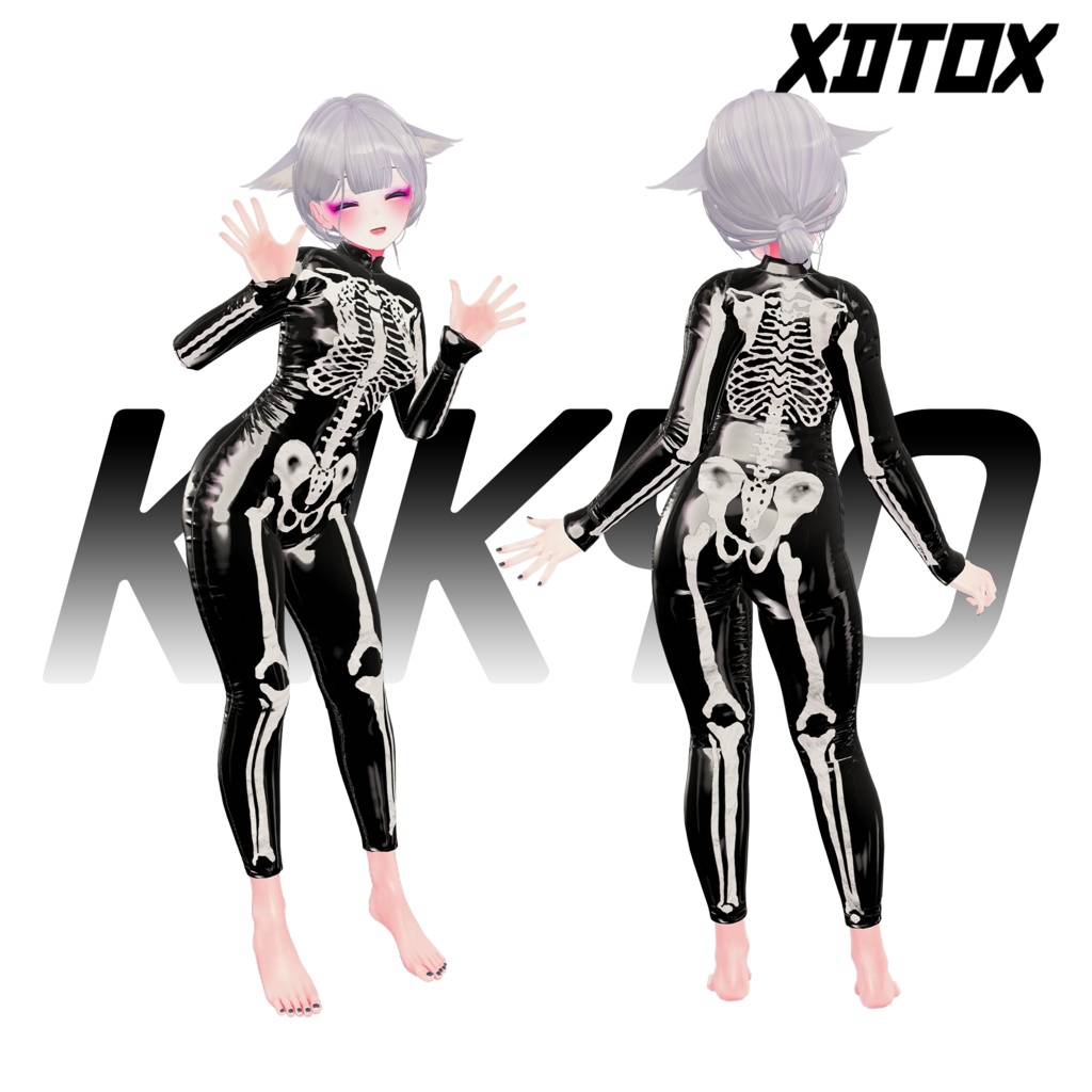 5アバター対応] SKELETON skin for jumper suit [material] - XDTOX 