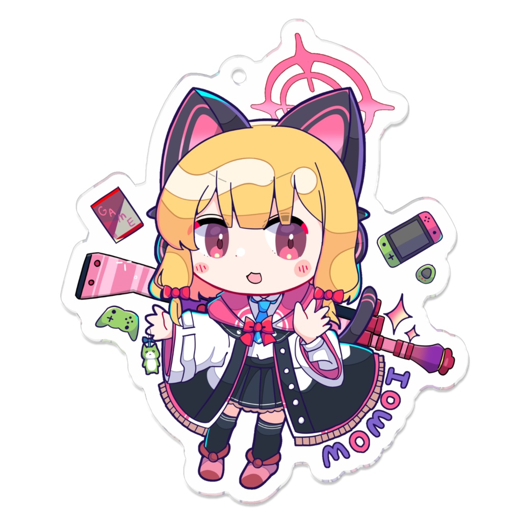 【ブルアカ】才羽モモイ アクリルキーホルダー