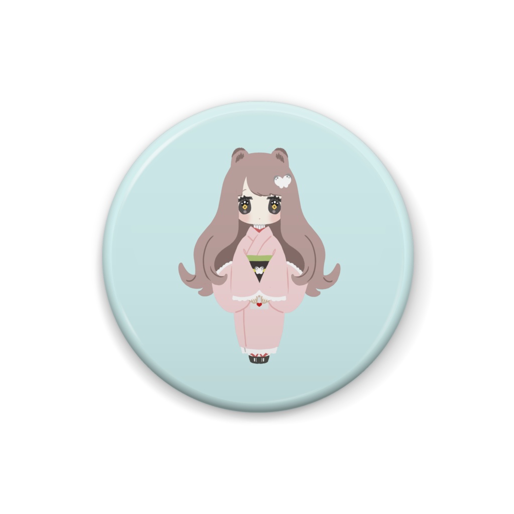 恋する待ち伏せたぬき缶バッジ
