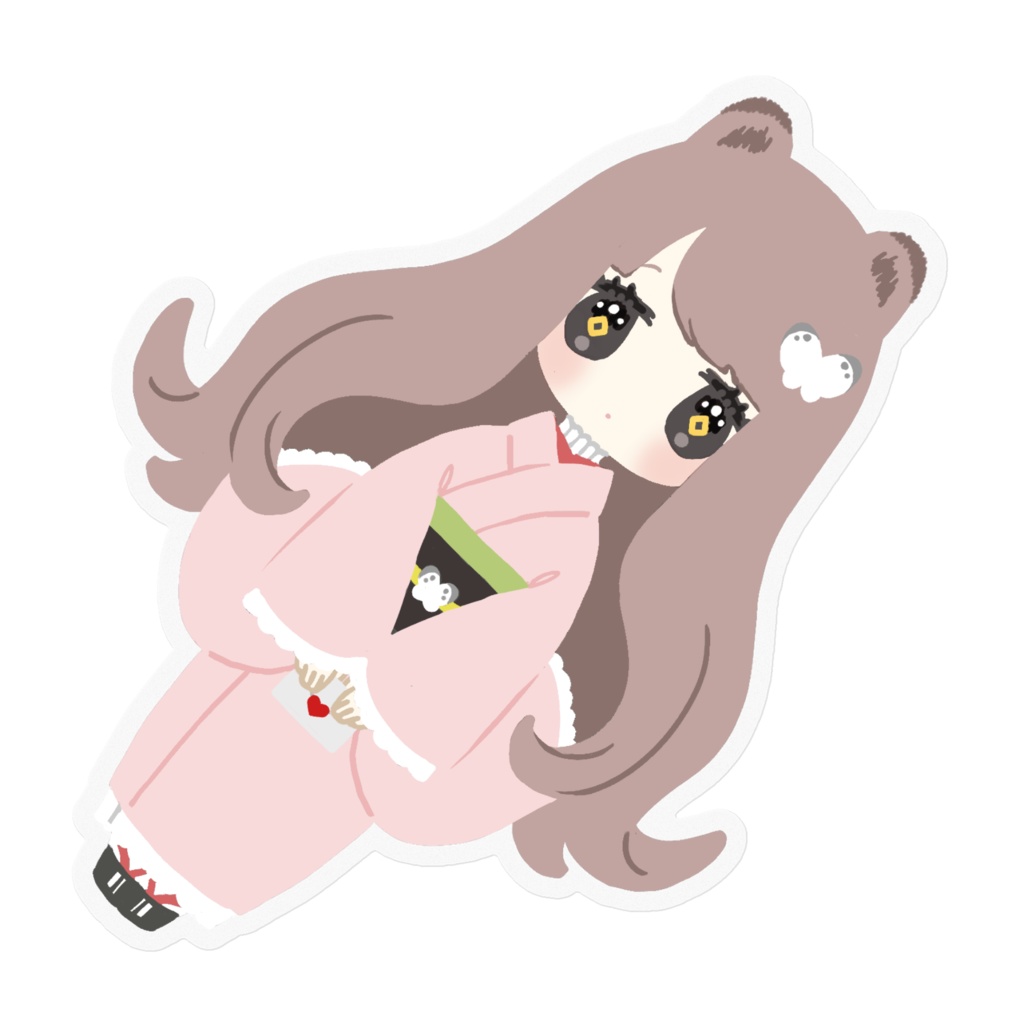 恋する待ち伏せたぬきステッカー