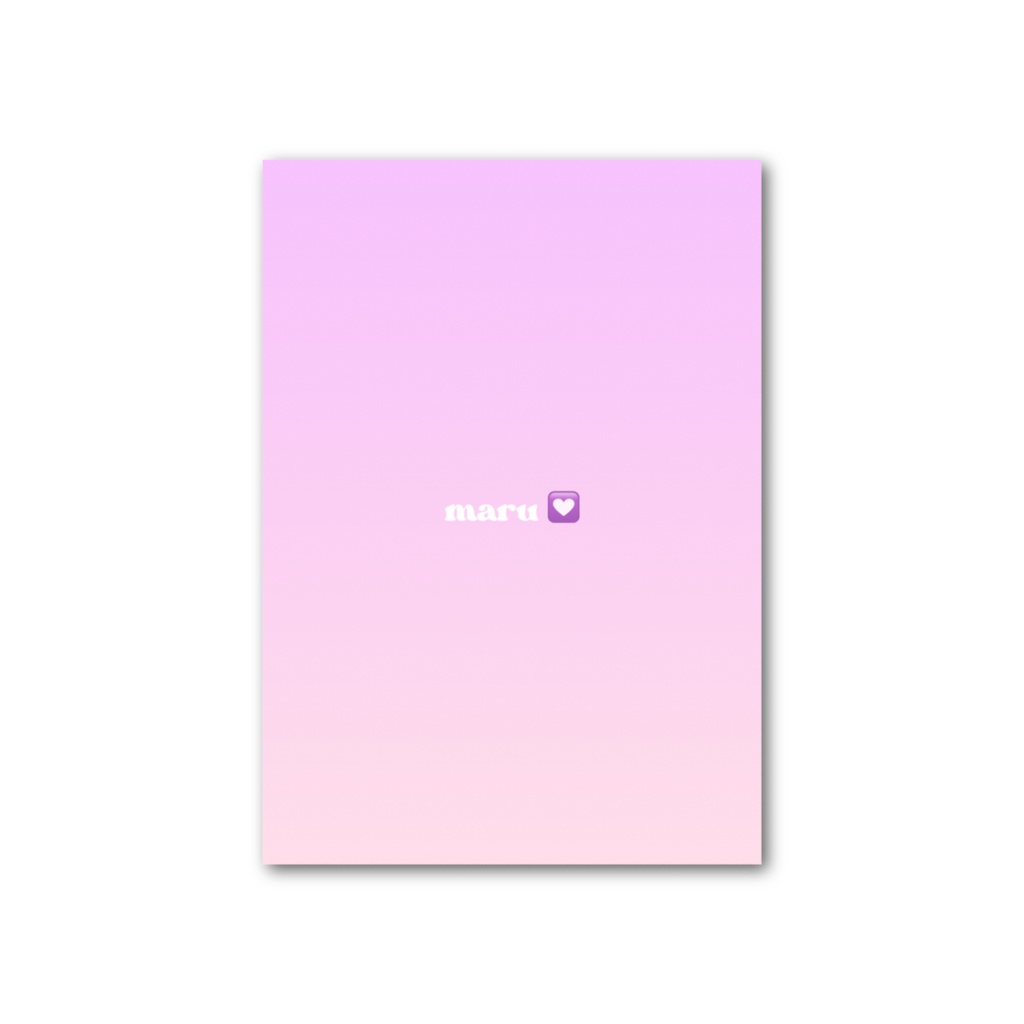 maru チェキ風カード【複製サイン&メッセージ入り】