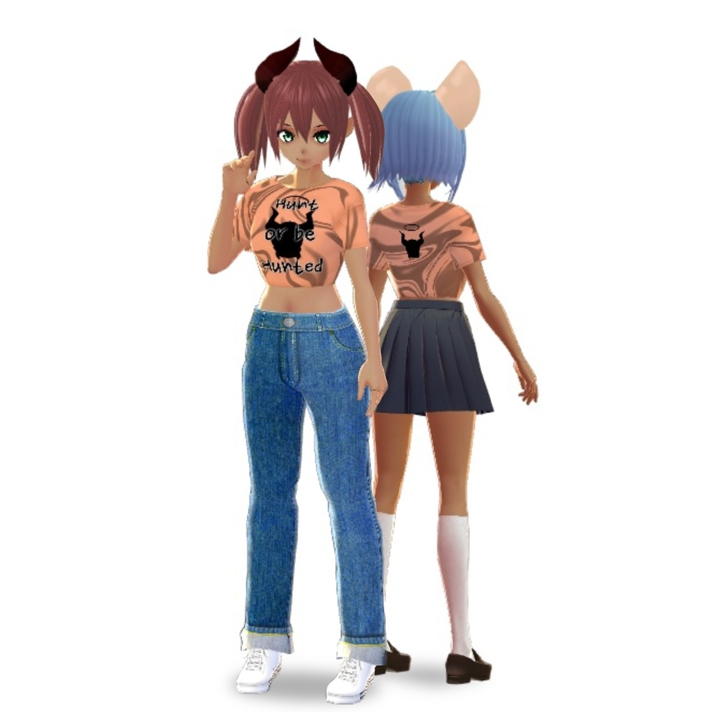 Hunt or be hunted crop top