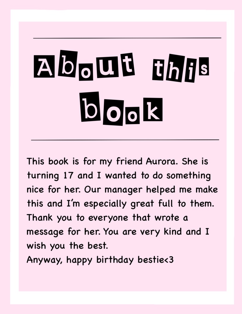 Aurora Birthday Photobook