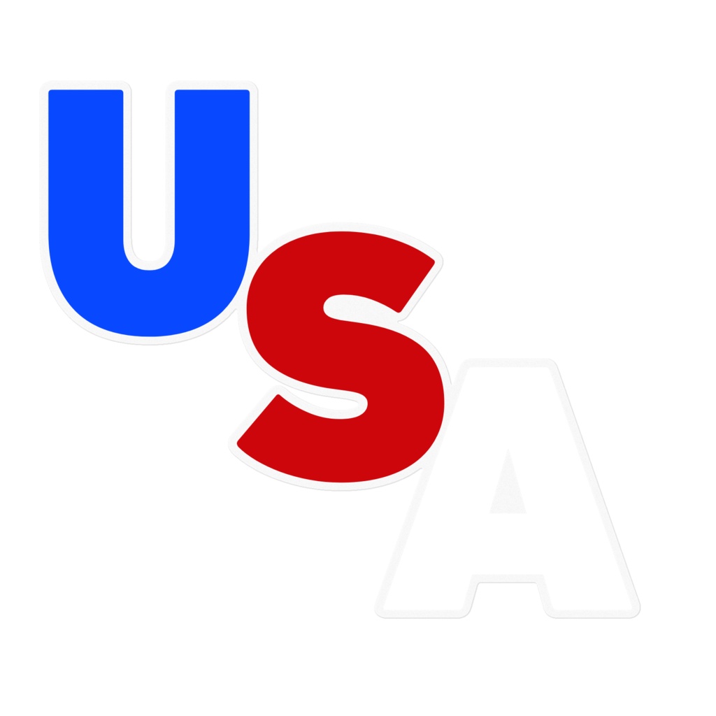 シンプル USA アメリカ ステッカー