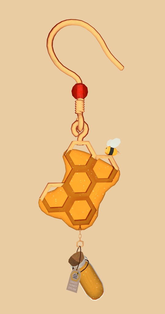 はちみつイアリング -HoneyComb Earring-