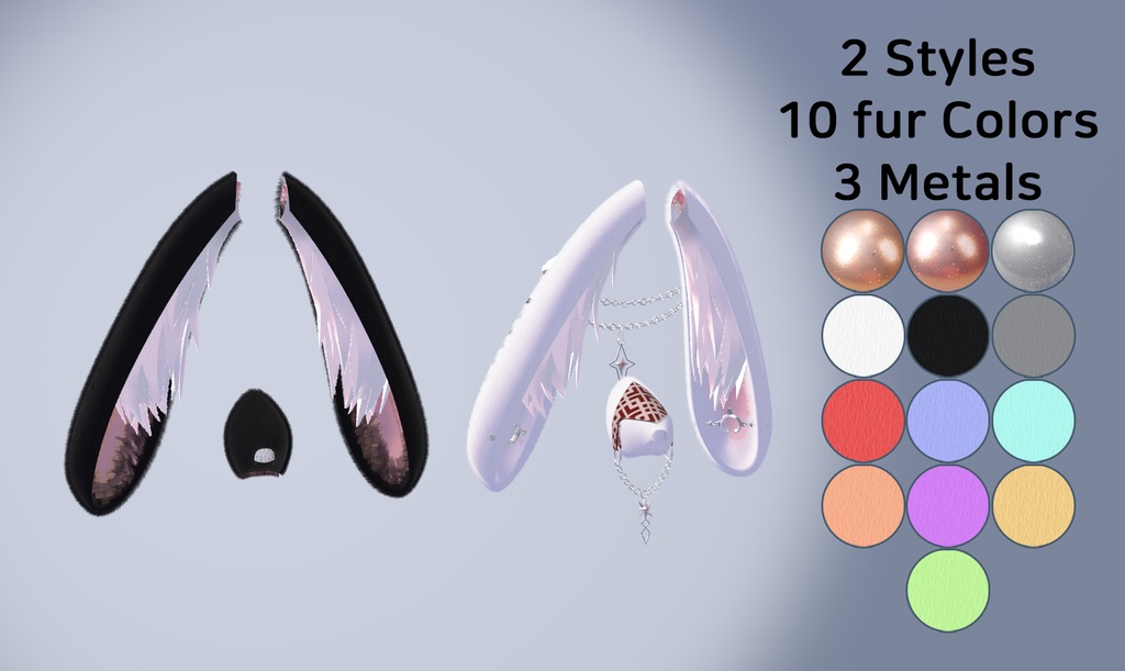 ステラ―ロップバニーセット=Stella Lop Bunny Ear&Tail Set=