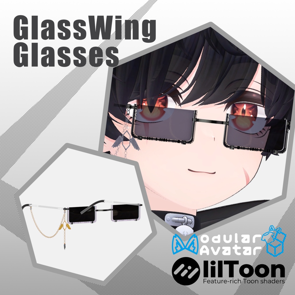 ガラスウイング・メガネ = GlassWing Glasses =
