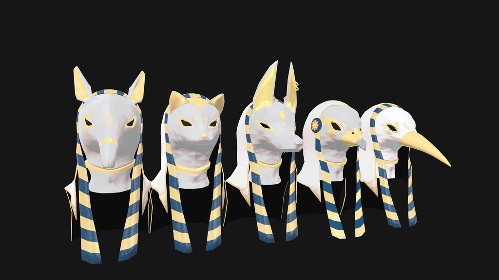 ⭐おまけ付き⭐ エジプト神マスク ※(マスクtypeは水瀬対応)仮面タイプもあり