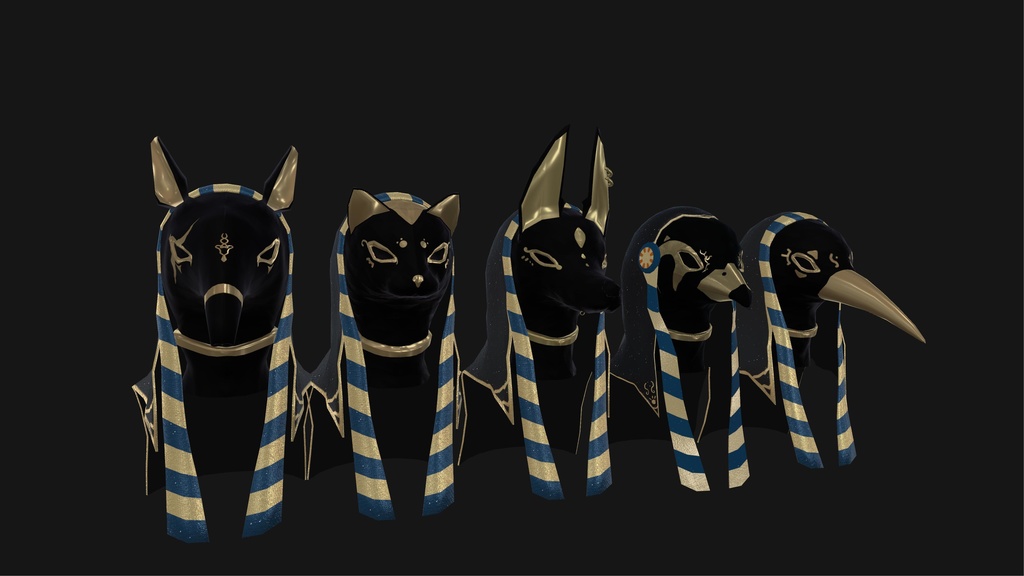 ⭐おまけ付き⭐ エジプト神マスク ※(マスクtypeは水瀬対応)仮面タイプもあり