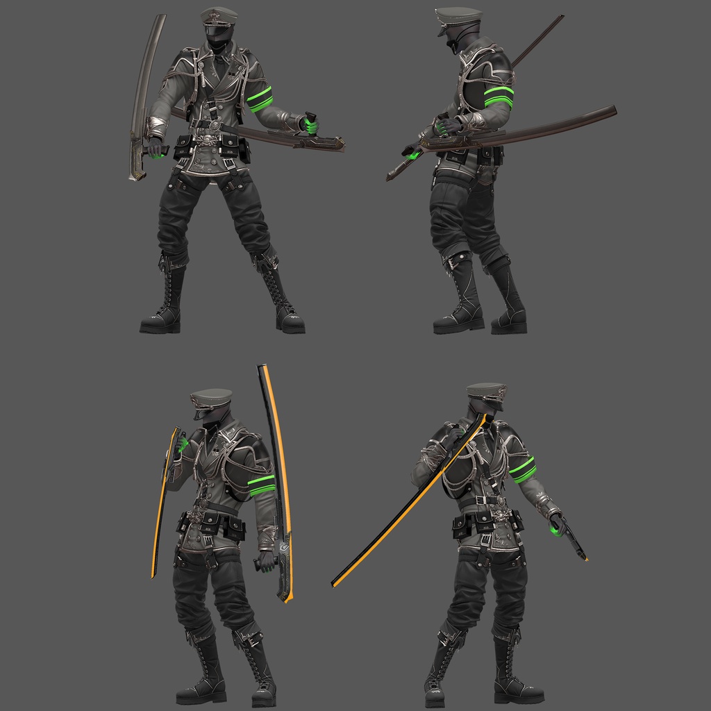 【VRC想定】Edge Tonfa(トンファー型ソード)