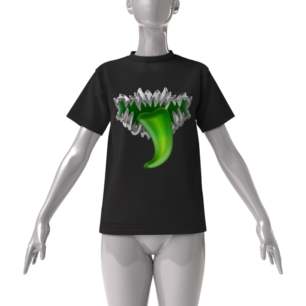 人外さんのでっかいお口のでっかいTシャツ