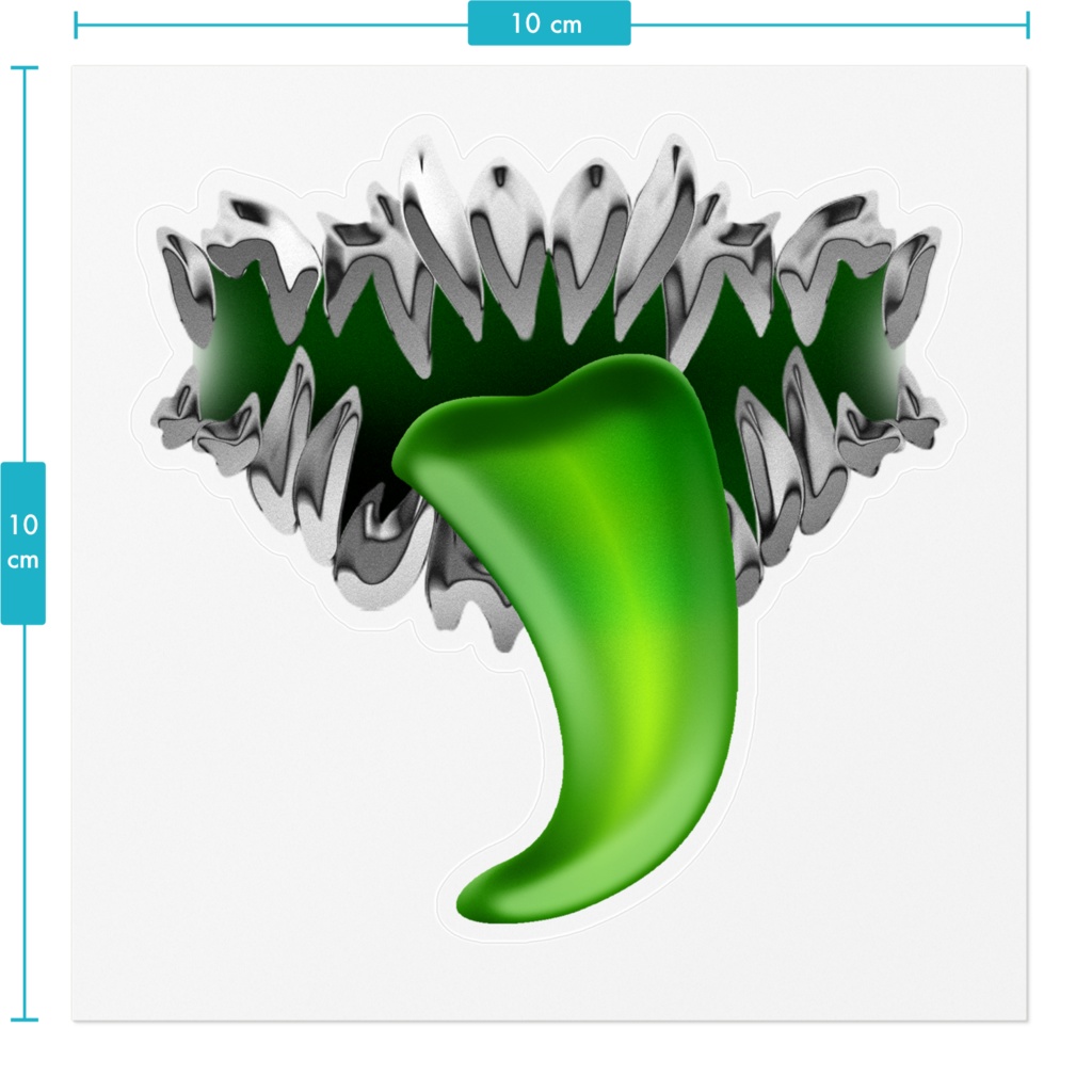 人外さんのでっかいお口ステッカー