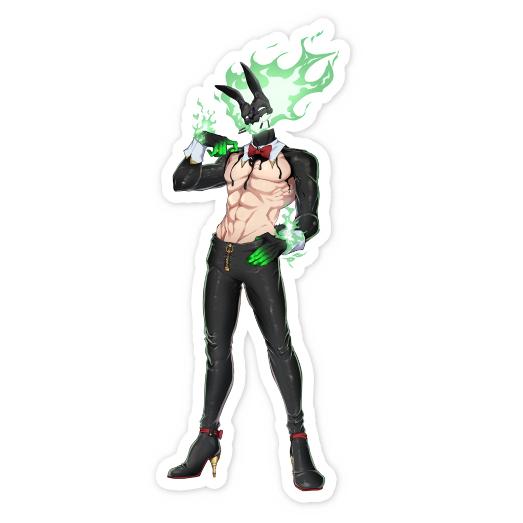 アヌ人外(炎頭)スマホステッカー