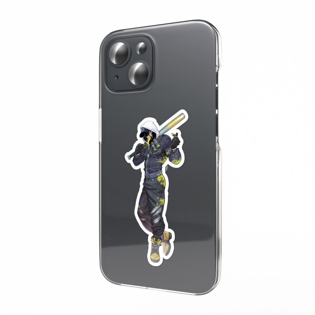 アヌ人外（黄色フーディー）スマホステッカー