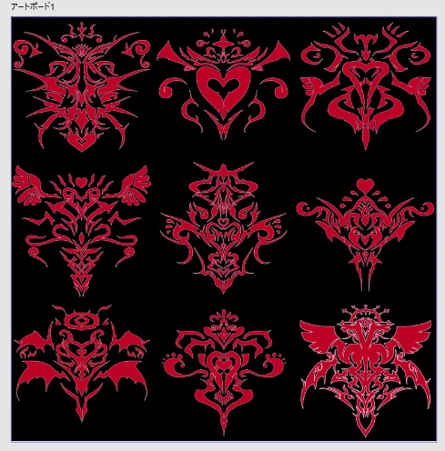 淫紋風トライバルアート透過PNG素材【第二弾】