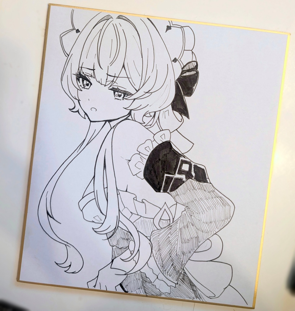 描き下ろし直筆色紙【原神】