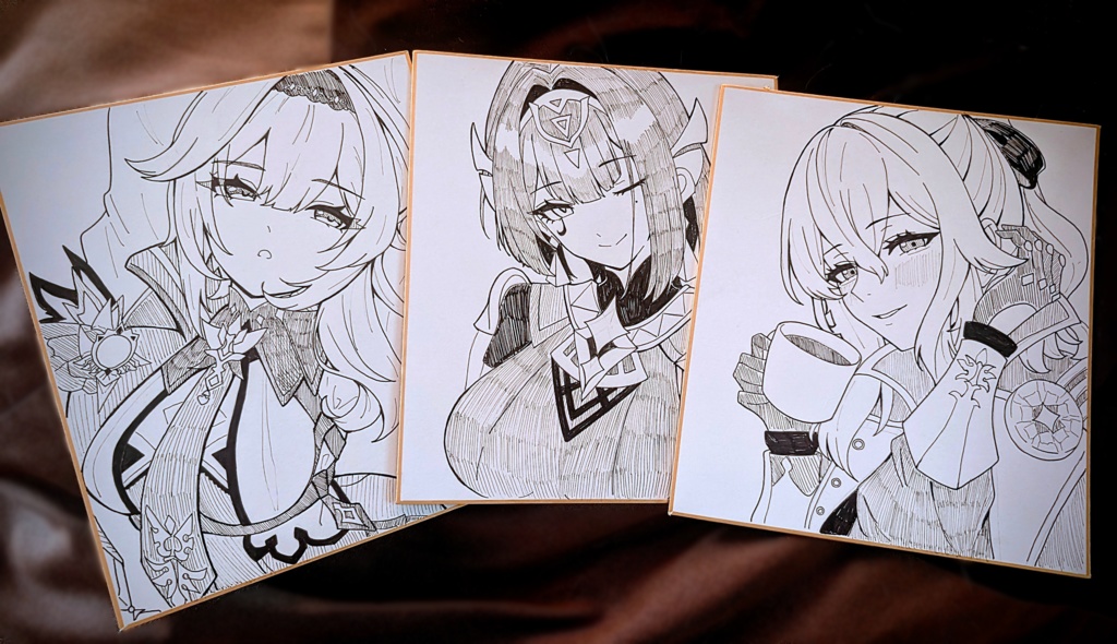 描き下ろし直筆色紙【原神】