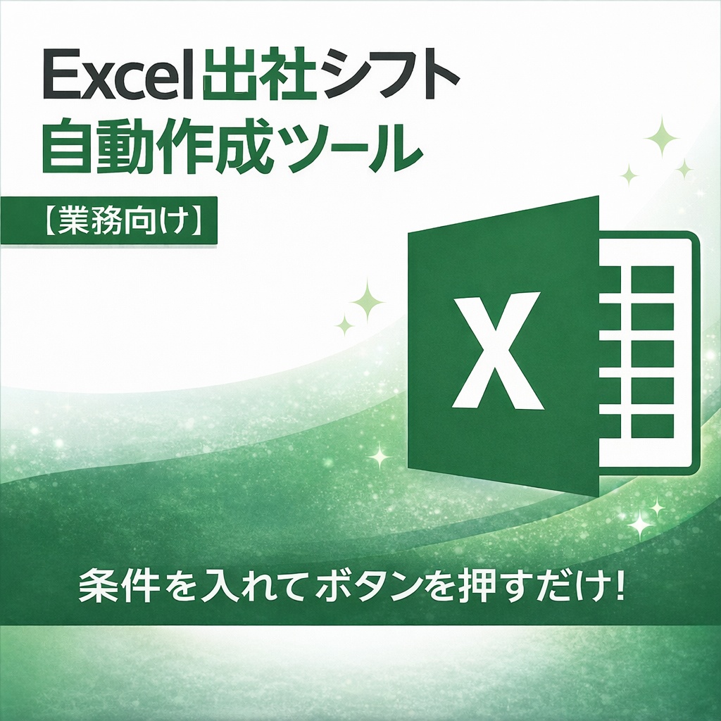Excel出社シフト自動作成ツール【業務向け】