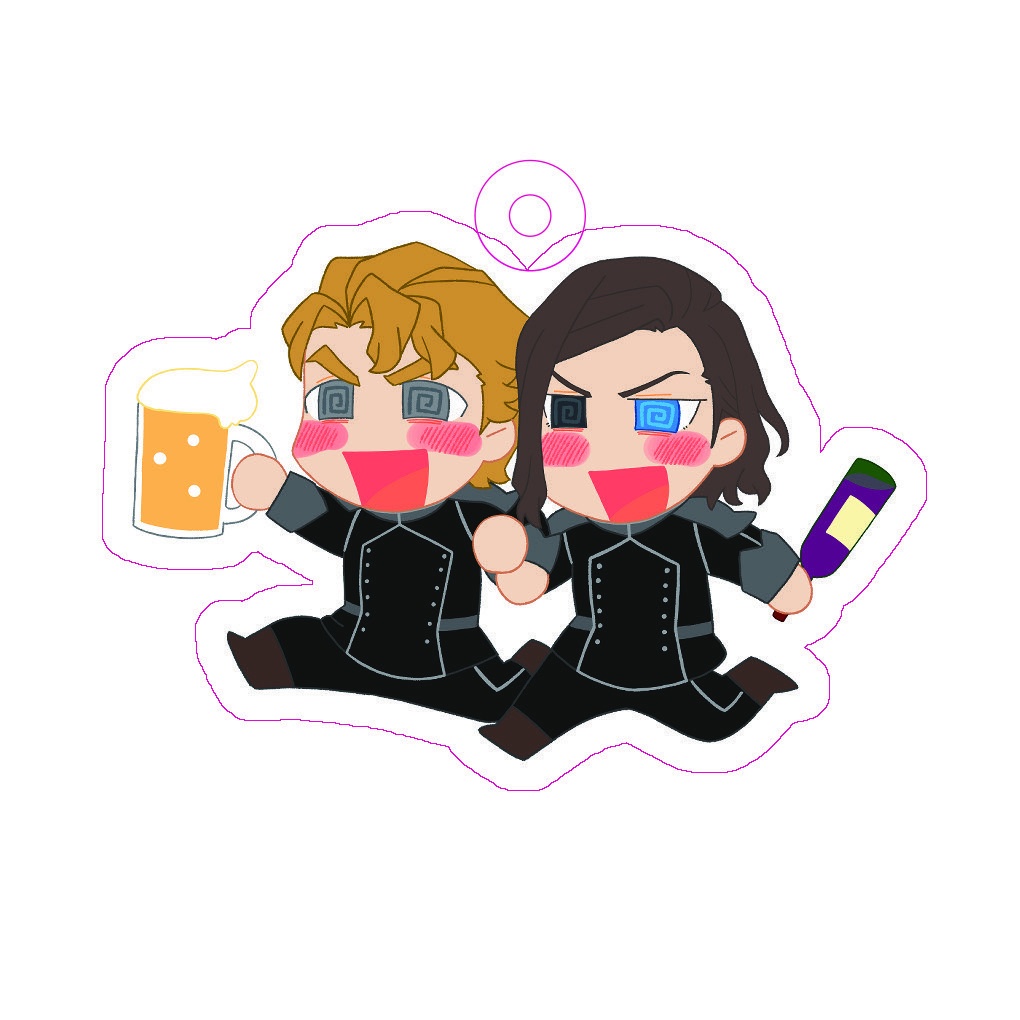 酔いどれ双璧ちゃんアクリルキーホルダー