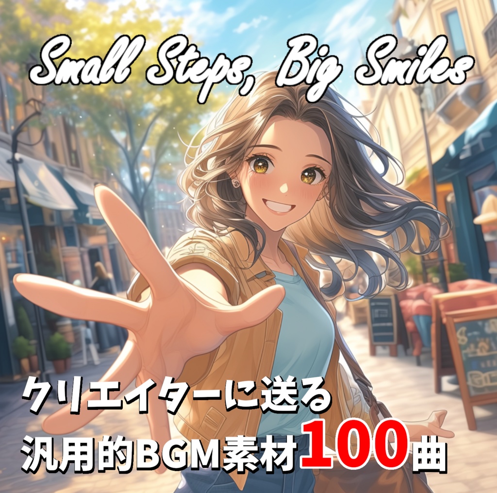 クリエイターに送る、汎用性の高いBGMを100曲集めたロイヤリティフリー音楽素材集『Small Steps, Big Smiles』【配信用BGMや作業用BGM、勉強用BGMにも使える】