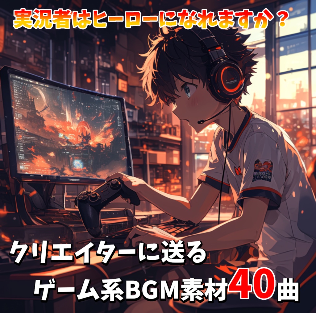 クリエイターに送る、ゲーム系BGMを40曲集めたロイヤリティフリー音楽素材集『実況者はヒーローになれますか?』