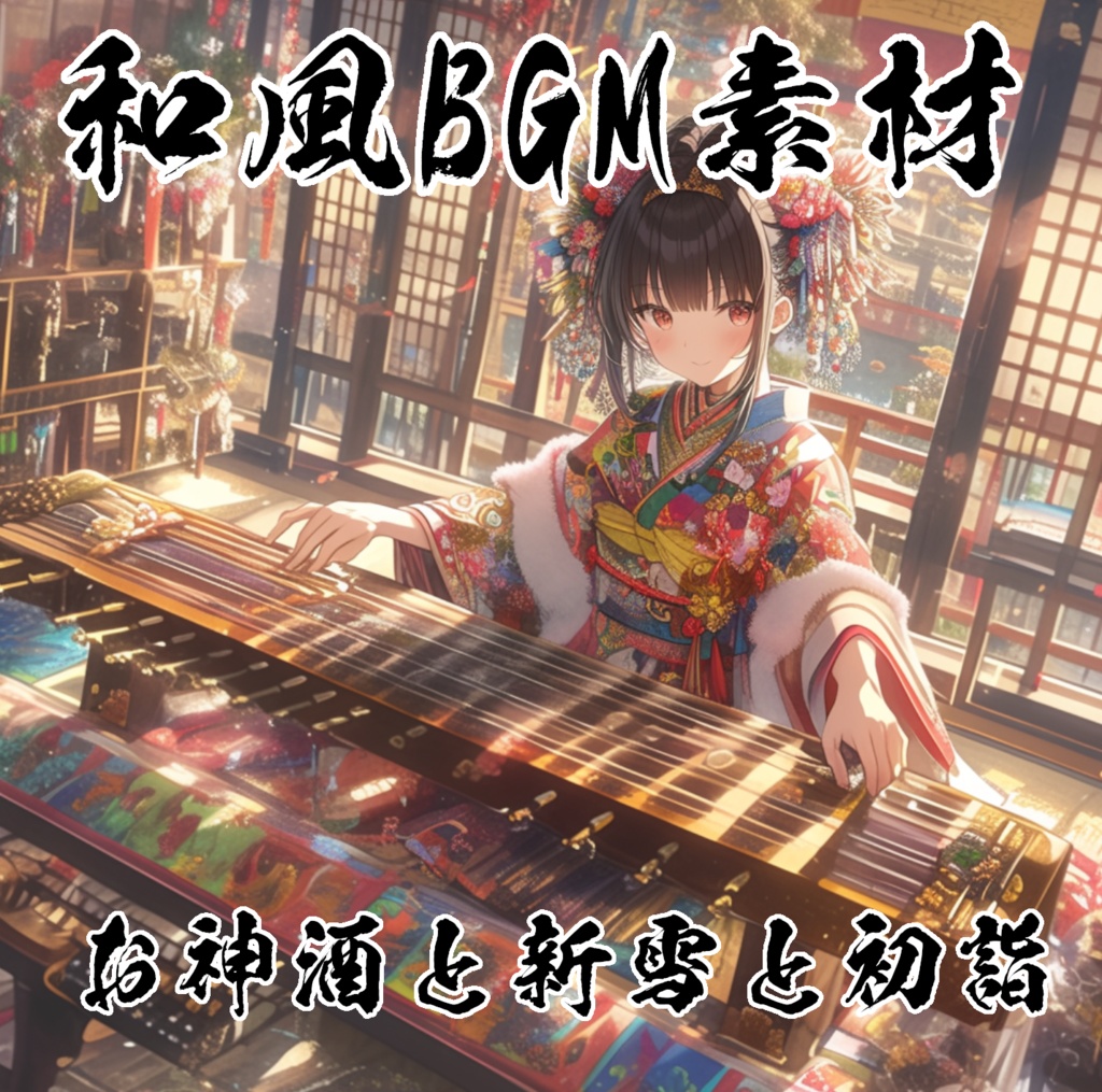 正月をテーマにした和風BGM素材集『お神酒と新雪と初詣』【ゲーム素材/動画素材/配信用BGM/作業用BGM】