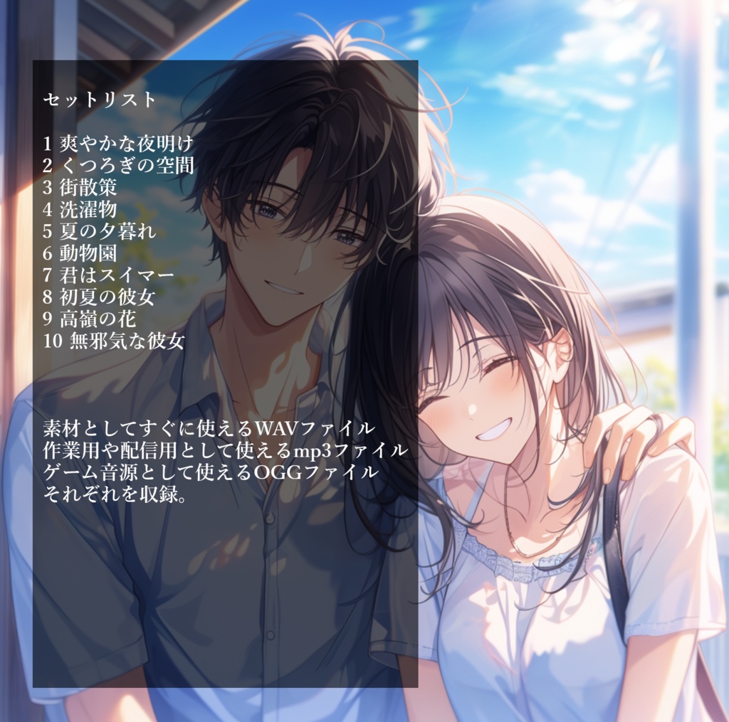 クリエイターに送る、音楽素材として使える汎用性の高い夏のBGM素材集『夏の暑さと風と君』【動画素材/配信用BGM/作業用BGM】