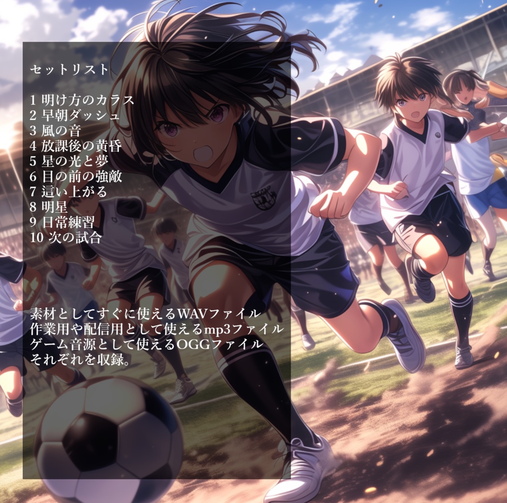 クリエイターに送る、部活動をテーマにしたかっこいいBGMを10曲集めたロイヤリティフリー音楽素材集『負けられない戦い』【ゲーム素材/動画素材/配信用BGM/作業用BGM】