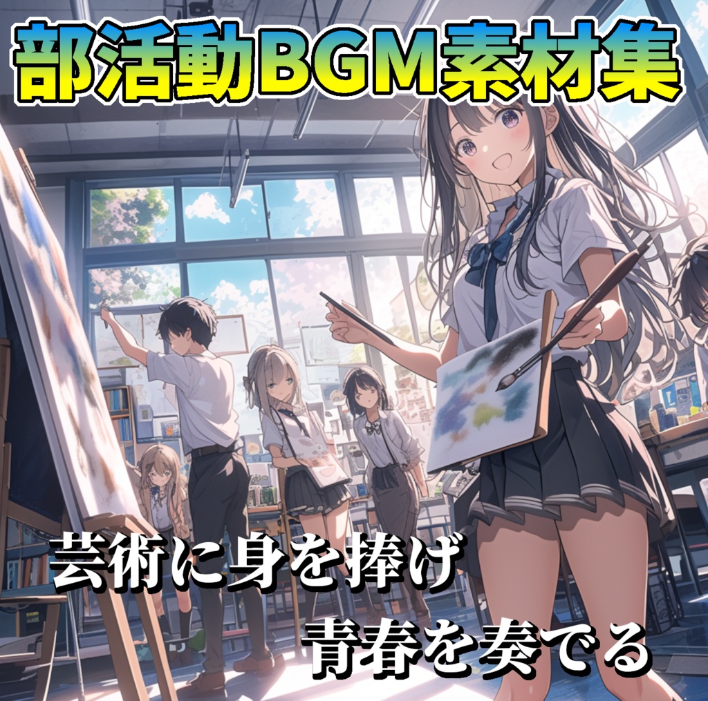 クリエイターに送る、部活動（文化部系）をテーマにした汎用的BGMを10曲集めたロイヤリティフリー音楽素材集『芸術に身を捧げ青春を奏でる』【ゲーム素材/動画素材/配信用BGM/作業用BGM】