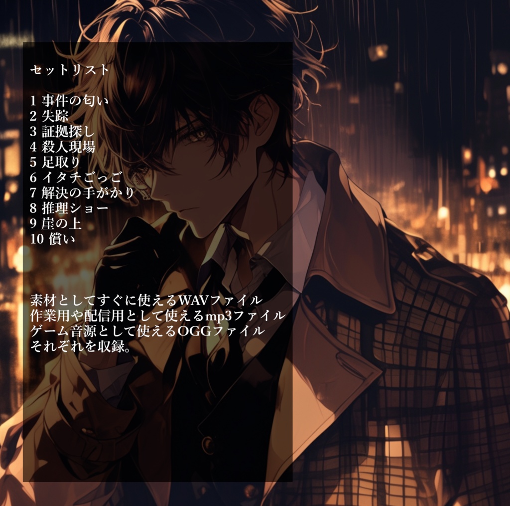 名探偵とミステリーをイメージしたダークBGM素材集『沈黙が告げる真実』【ゲーム素材/動画素材/配信用BGM/作業用BGM】