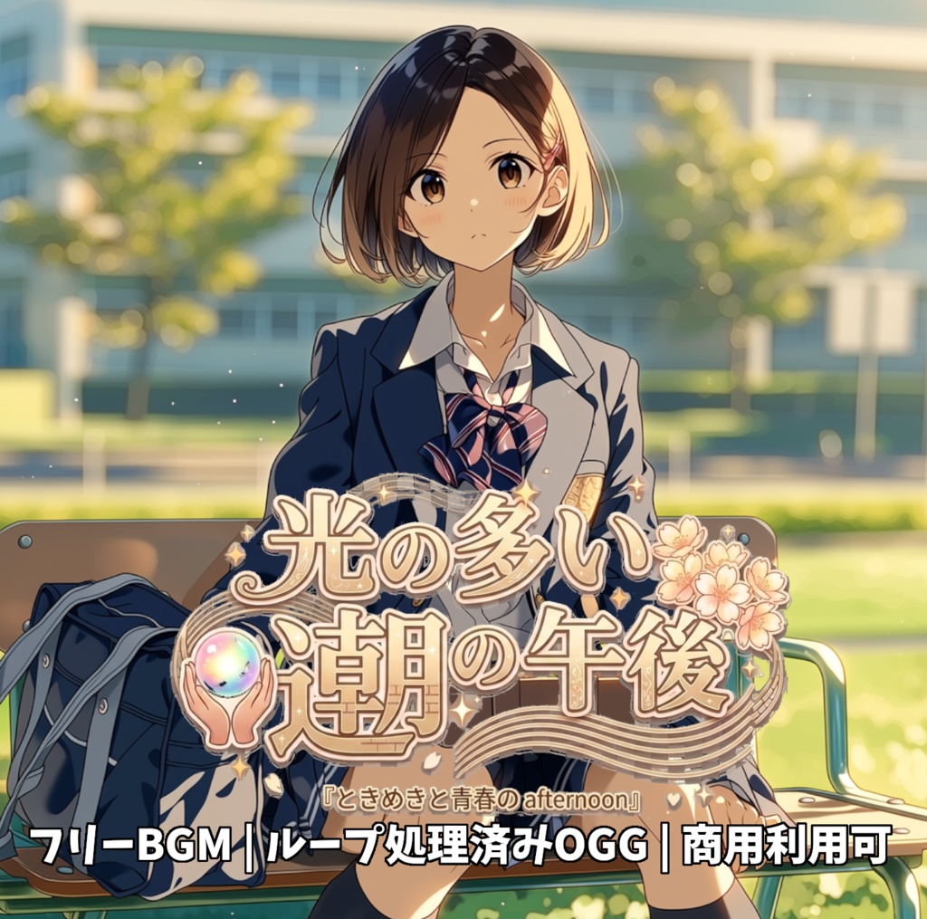 ゲームや配信に使えるフリーBGM『光の多い午後 / 雨音リフレーミング』【ギャルゲー・恋愛ADV向け】