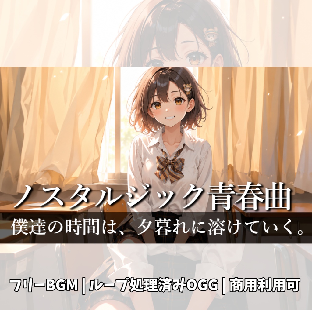 【フリーBGM】オレンジ色に染まる教室。僕たちの時間は、夕暮れに溶けていく。『放課後の教室』≪青春ノスタルジックBGM≫