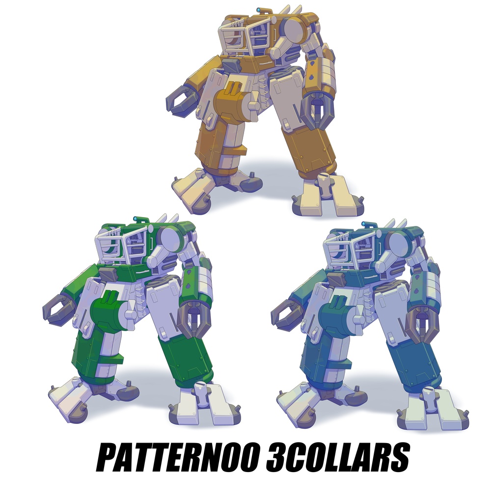 【TTRPG Assets】オリジナルメカ立ち絵素材No.1「機体名:フロッグ」セット【FANA重工】