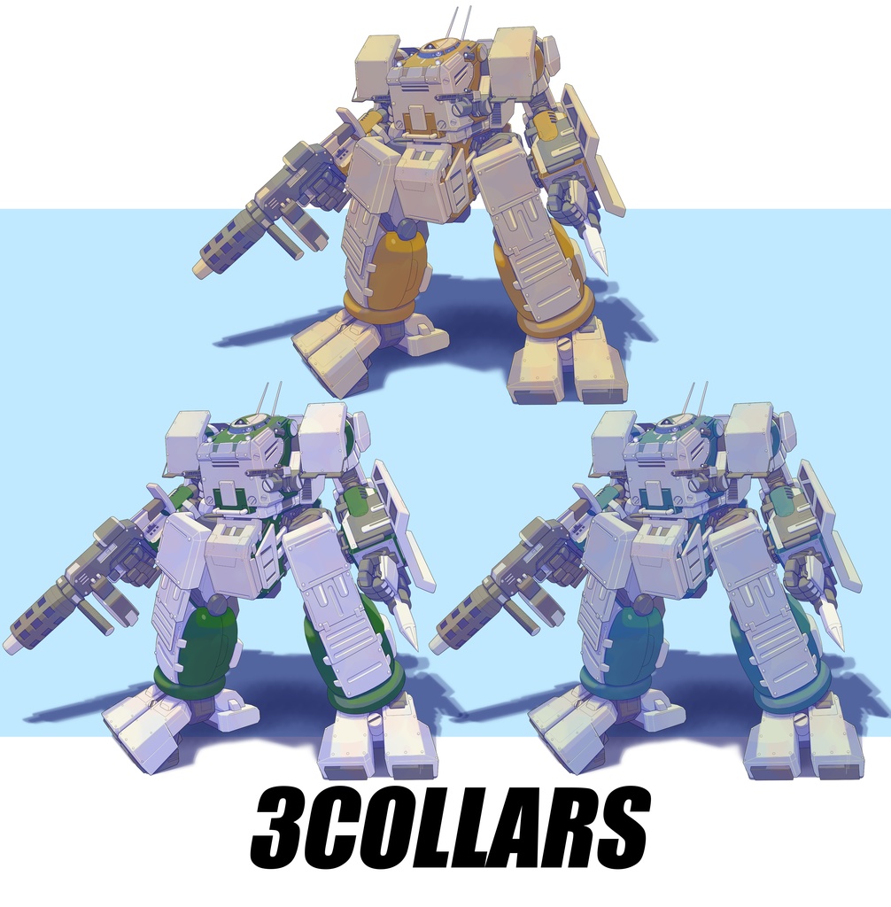 【TTRPG Assets】オリジナルメカ立ち絵素材No.7「機体名:フロッグⅡ初期型(指揮官機)」セット【FANA重工】