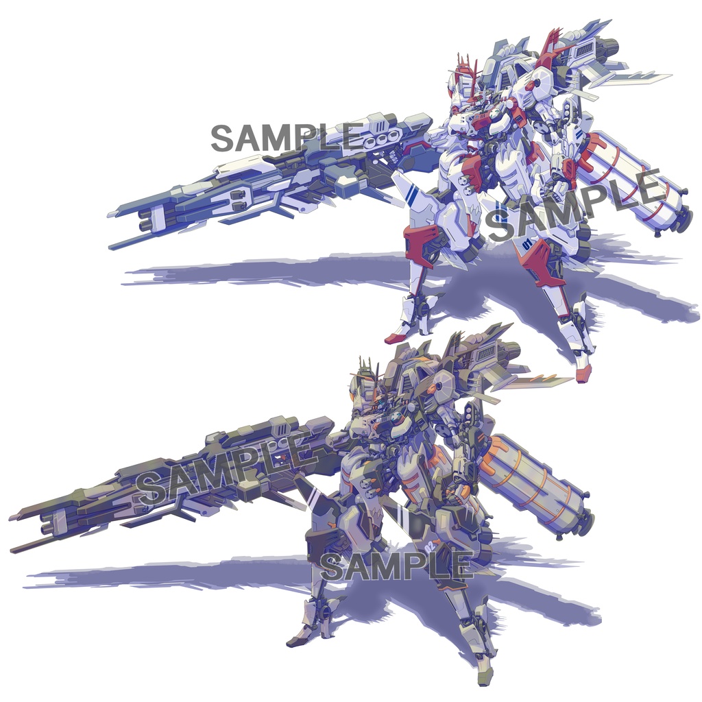 【TTRPG Assets】ハイモビリティシリーズ01・オリジナルメカ立ち絵素材【FANA重工】