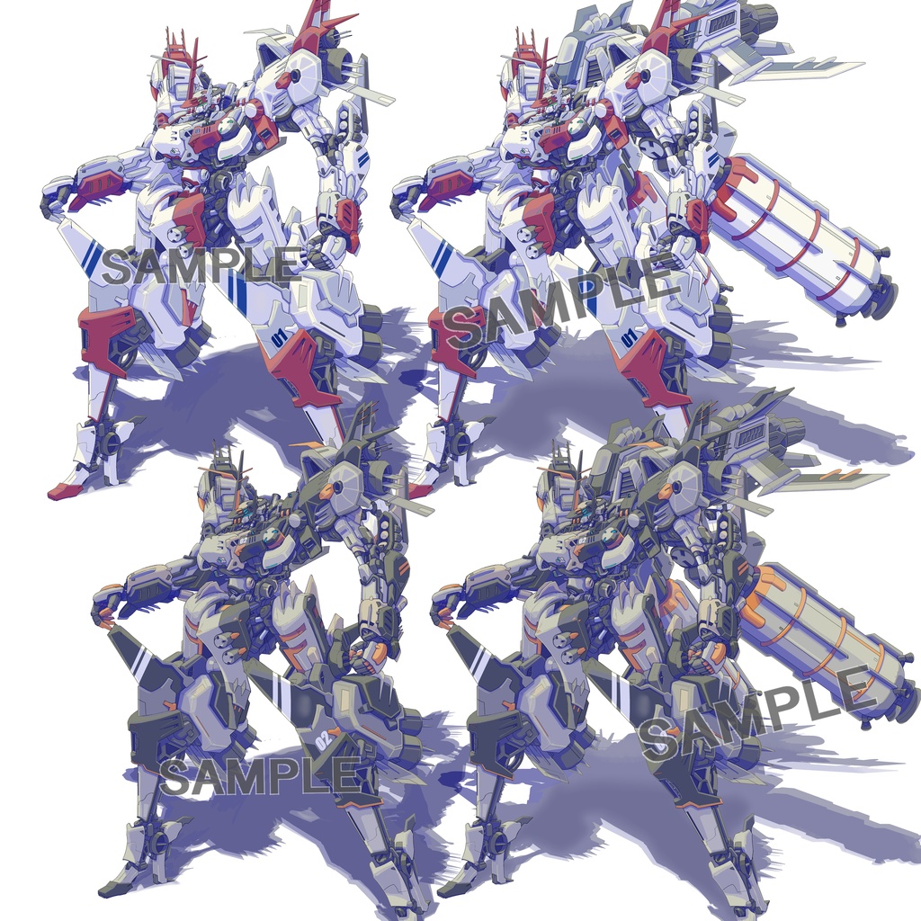 【TTRPG Assets】ハイモビリティシリーズ01・オリジナルメカ立ち絵素材【FANA重工】