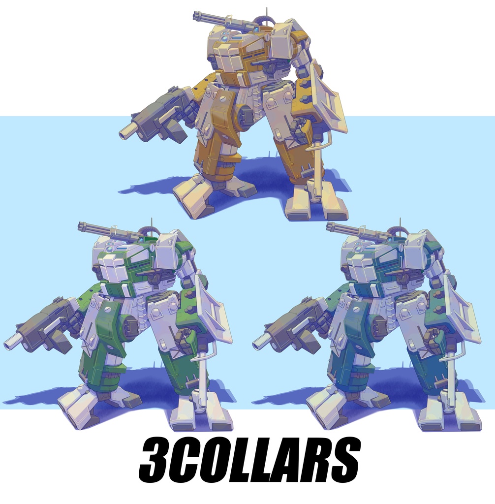 【TTRPG Assets】オリジナルメカ立ち絵素材No.10「機体名:フロッグ強化型」セット【FANA重工】