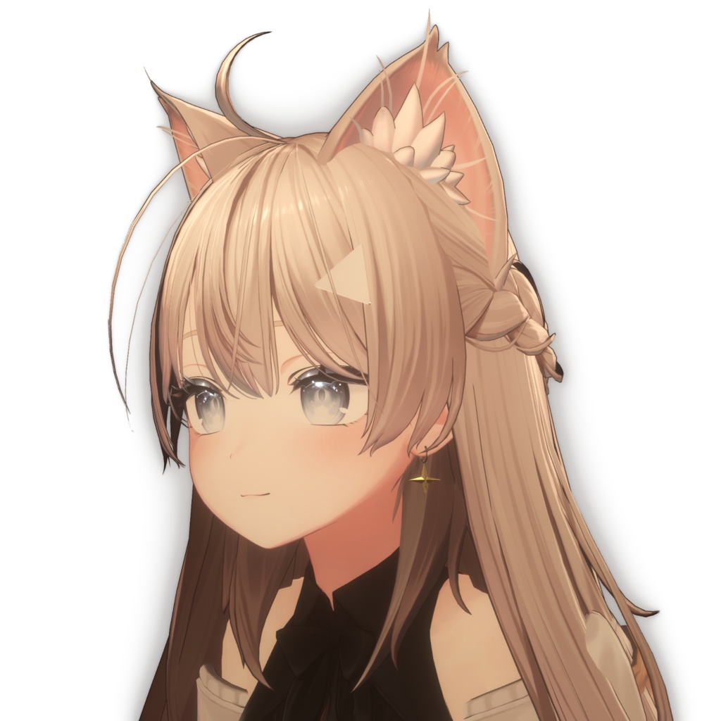 揺れる!星型ピアス&三角ヘアピン【VRChat】