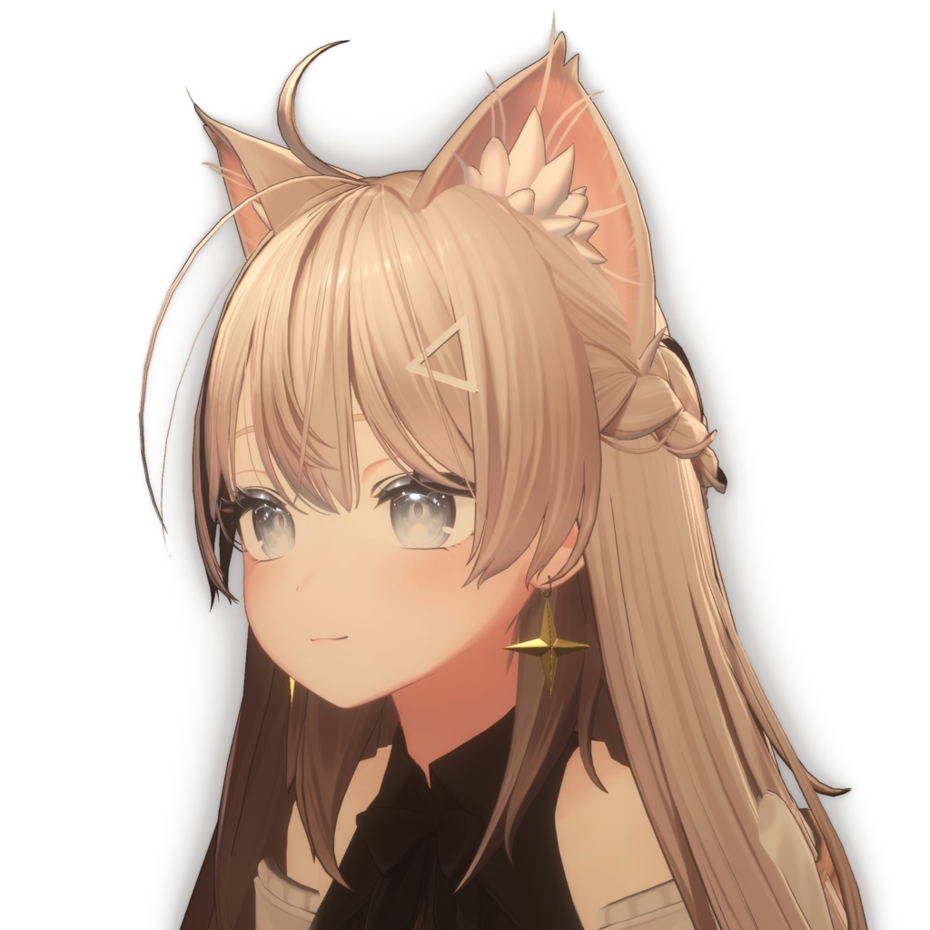 揺れる!星型ピアス&三角ヘアピン【VRChat】