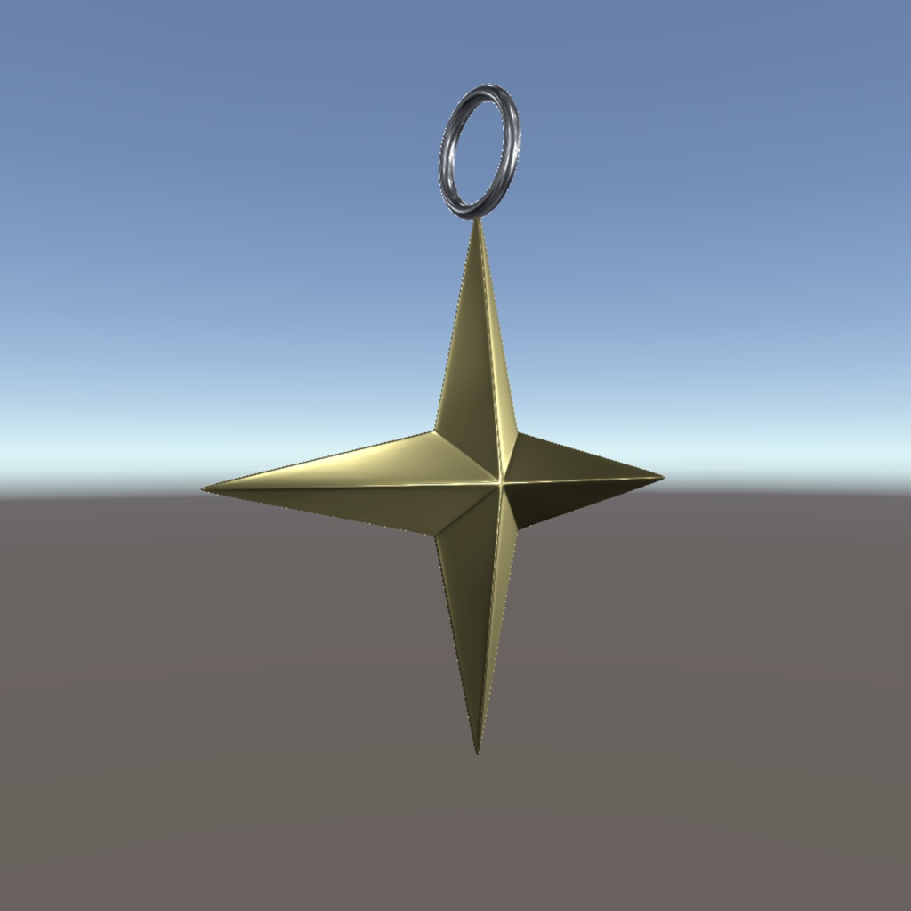 揺れる!星型ピアス&三角ヘアピン【VRChat】