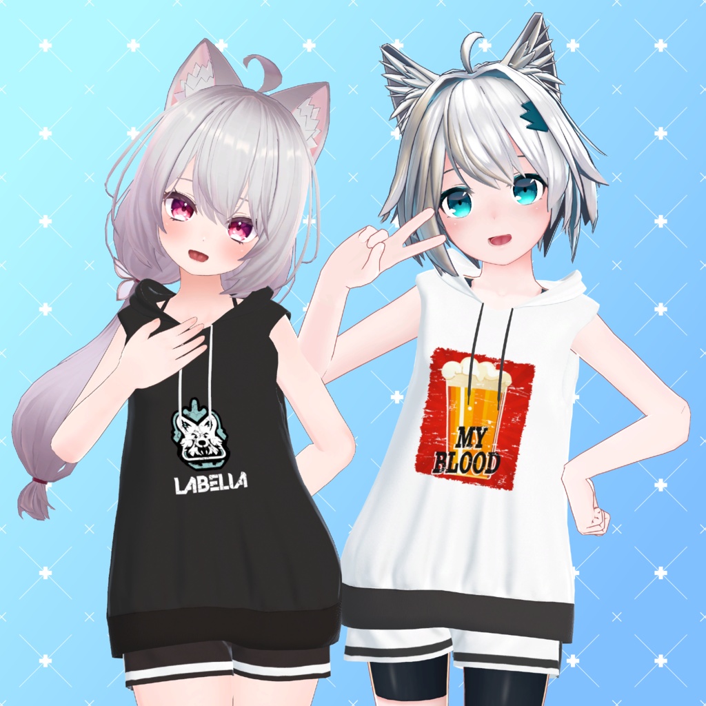 【11アバター対応】Sleeveless Hoodie