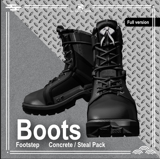【効果音】ブーツの足音効果音素材集 -Boots Footstep Concrete/Steal Pack-