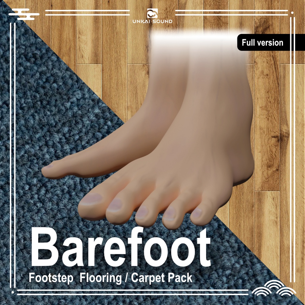 【効果音】裸足の足音効果音素材集 -Slipper Footstep Flooring/Carpet Pack