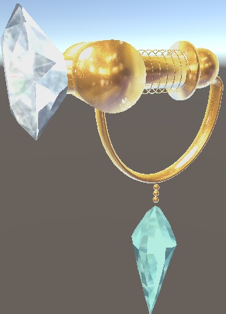 【VRChat想定】イヤリング(チャーム4種)