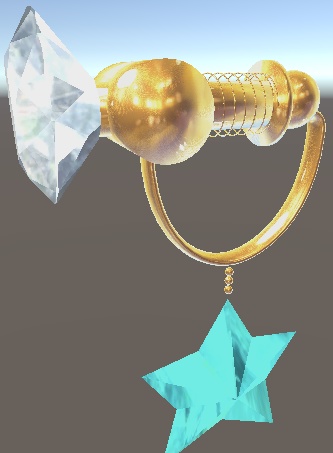 【VRChat想定】イヤリング(チャーム4種)