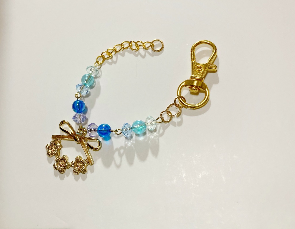 花リボン・青