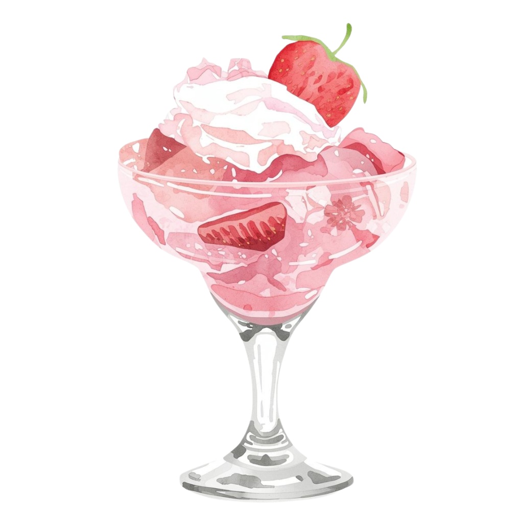 大人かわいい水彩スイーツクリップアート10点セット(PNG透過)