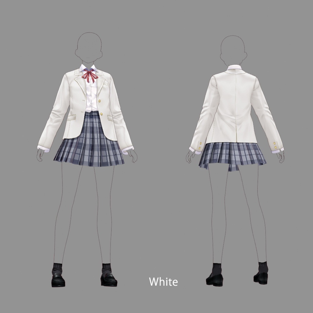 【VRoid texture 08】学生服